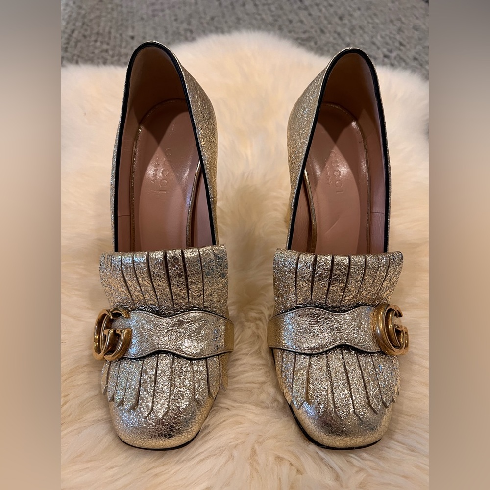 Gucci Marmont Block Pumps